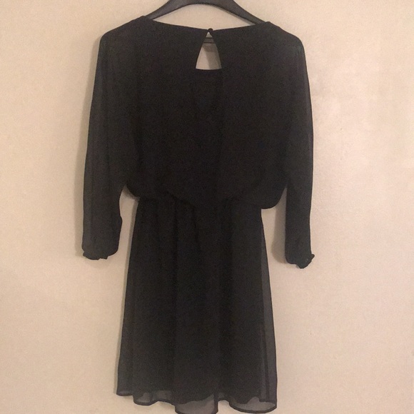 EXPRESS LONG SLEEVE DOLMAN CHIFFON DRESS XS - Picture 5 of 7